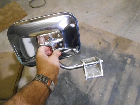 1992 Ford Bronco - A chrome side mirror assembly is shown, likely a replacement part for a vehicle.