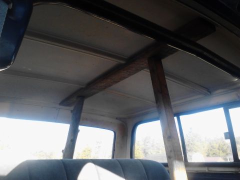 1978 Ford Bronco - Custom wooden supports are installed inside this vehicle's cabin, suggesting a non-standard modification.