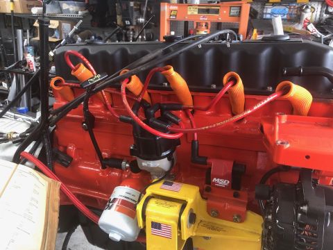 1992 Jeep Wrangler - Engine components including spark plug wires, distributor, and an MSD ignition box are shown in detail.