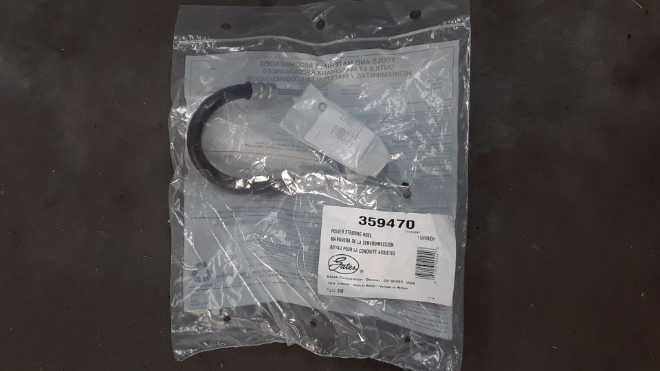 Gates power steering hose part number 359470 in packaging