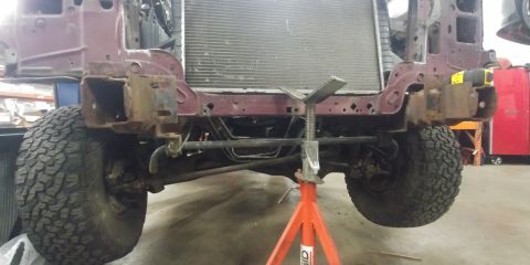 1996 Ford Bronco - 20191226 - Because the new core support is so much deeper, I think I'm going to have an issue with this sway bar being in the way. Will lik…