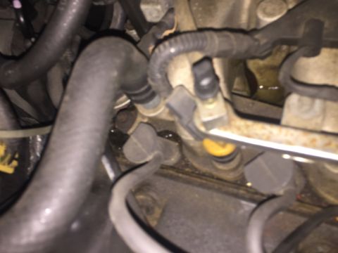 1994 Ford Crown Victoria - Engine bay detail showing hoses and fuel system parts.