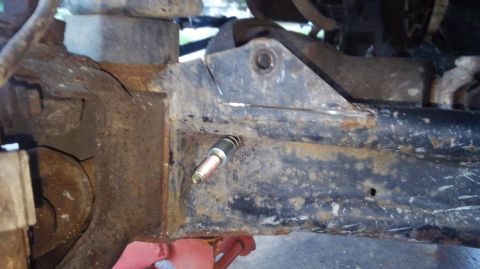 1996 Ford Bronco - due to the shocks being soo much longer that i should have really used i to change one of the mounting positions so it would not bottom out…
