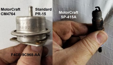1993 Ford F-250 - The failed FPR caused the engine to run very rich, fouling all the spark plugs. Fortunately, it seems to have failed rapidly (as opposed to…