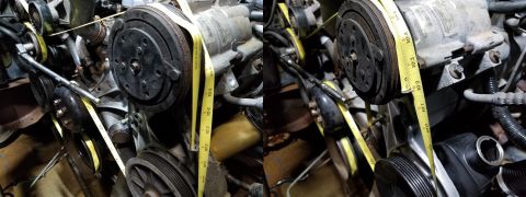 1993 Ford F-250 - The Saginaw swap didn't cause the belt length to change significantly, so I've ordered a new Dayco PolyRib 5061025 . IF THE IMAGE IS TOO SM…