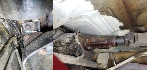 1993 Ford F-250 - The engine mounts are broken, and the trans mount is soaked in ATF, so I'll replace all 3 with my fabricated polyurethane mounts. I've also…