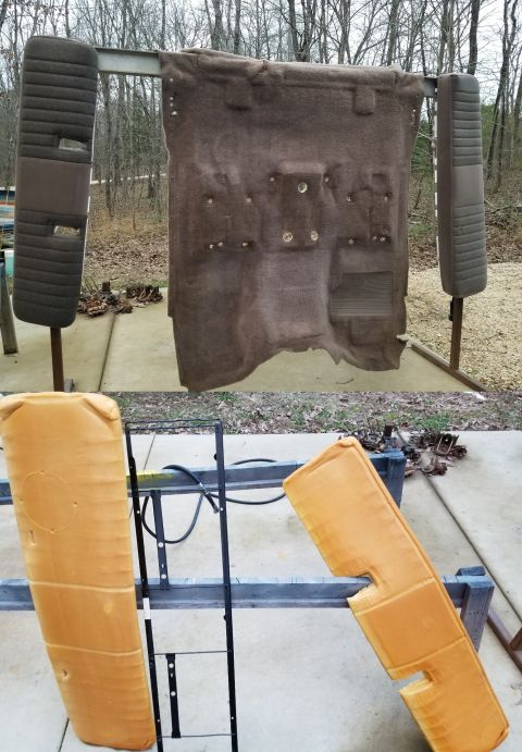 1993 Ford F-250 - I hosed all of this out last night, and it's dry this afternoon. I beat the carpet with a flexible fiberglass rod before & after washing it…