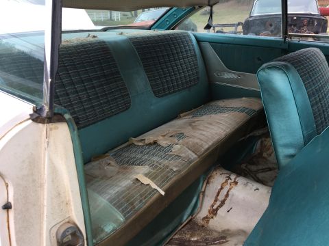 1960 Ford Starliner - Still has the remains of the original Fingerhut clear seat covers on the rear seat. Floors are flawless.
