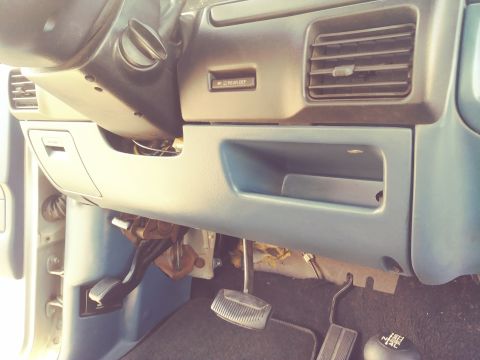 1996 Ford Bronco - Interior view of a 1996 Ford Bronco, highlighting the dashboard and driver's side controls.