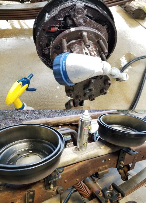 1993 Ford F-250 - The truck had never rolled easily, and when I tried to winch it, I realized that the rear brakes were over-tight. So I pulled them to clean…