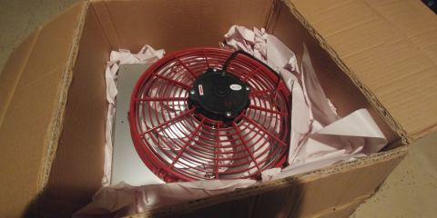 1996 Ford Bronco - 20200113 - Custom dual fan setup from FF Dynamics. Should bolt up like OEM to the 7.3l support and radiator. The second one is identical to…