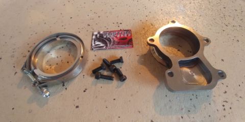 1996 Ford Bronco - 20200115 - I decided I wanted stainless steel piping for the exhaust and needed to get an HX30w internal wastegate Downpipe Turbo Flange V-…