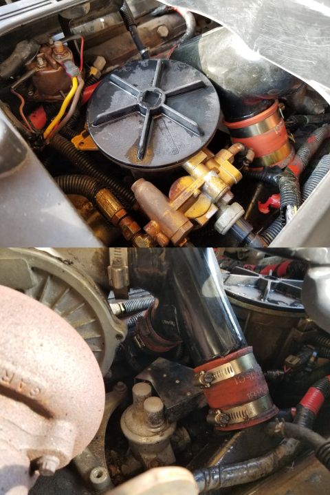 1997 Ford F-250 - The engine & bay needed rinsing in a bad way (and I'll do it a few more times), but it left rat-nest soup in the valley. IF THE IMAGE IS TO…