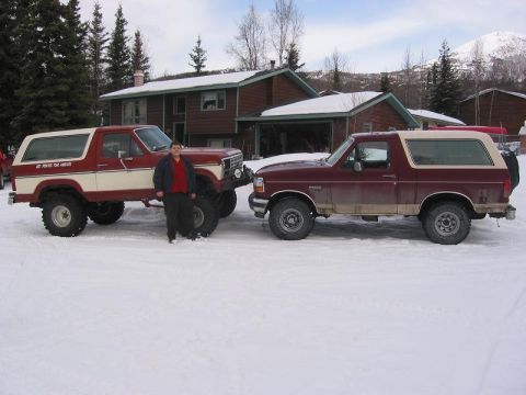 1985 Ford Bronco - Both my Broncos, and me after My SAS