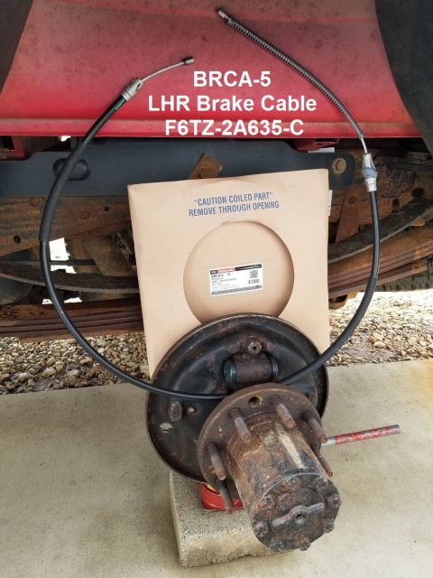 1997 Ford F-250 - The first step was to pressure-wash all the crap off the backing plate so it was cleaner to work on, and inspect. There wasn't enough damag…