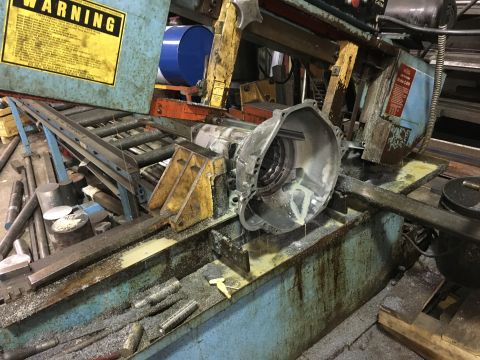 1979 Ford Bronco - So I'm going to swap Tex over to an AOD overdrive transmission but an AOD never fit behind a 400 Ford so the first thing you do after gutti…