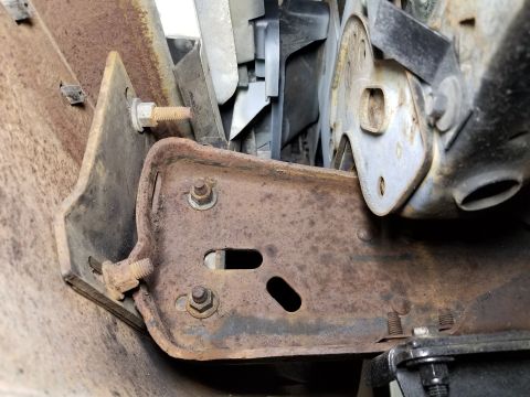 1989 Ford Bronco - The original bumper mounts are in good shape, & the trim is original.