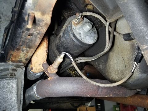 1989 Ford Bronco - Unlike most, this true-dual exhaust retained the factory oxygen sensor crossover. The starter is the original-type swinging pole shoe. The…