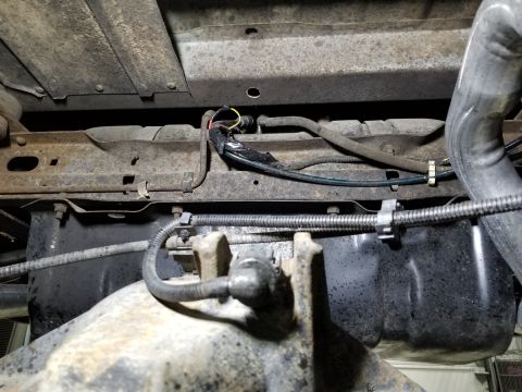 1989 Ford Bronco - I can't tell yet why the fuel tank wiring is hacked, but the gauge doesn't seem to work. It looks like someone removed the sheath from the…