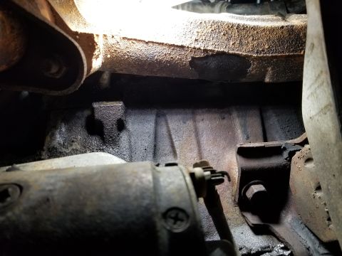 1989 Ford Bronco - The VCG oil is streaming down the RHR corner of the block (Left in the pic) keeping a semi-clean trail there. The exhaust leaks are from th…