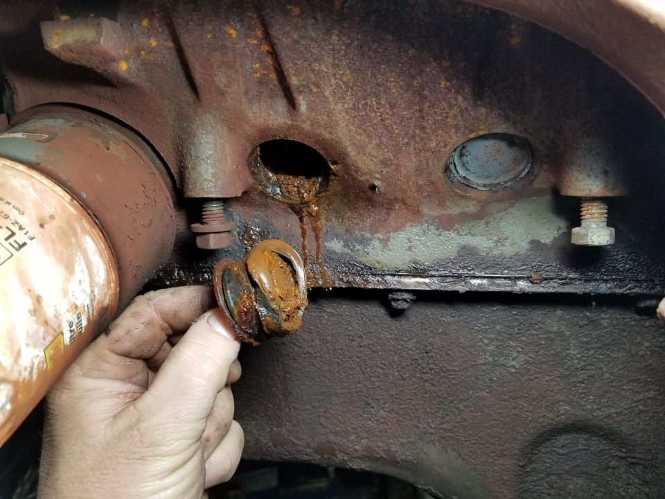 Left front rubber plug not fully installed