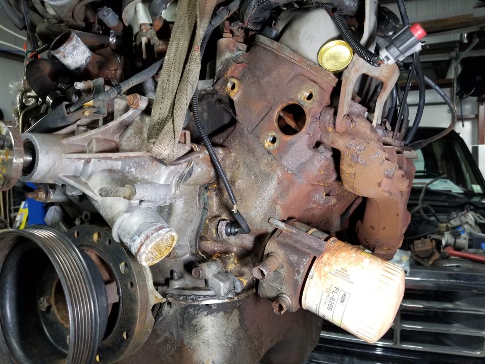 Left head front bore looks OK