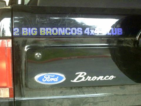 1995 Ford Bronco - Classic Bronco emblem installed (The only chrome on the Bronco)