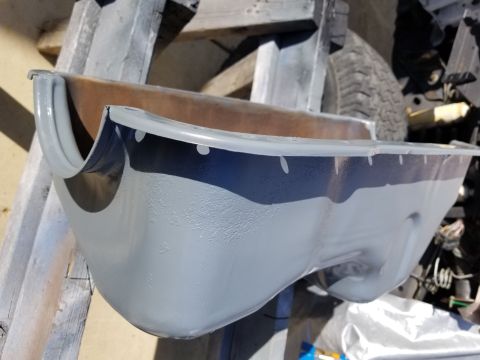 1996 Ford Bronco - Washing the grime off the pan took whatever was left of the paint off, too. So it got a fresh coat of DupliColor DE1611.