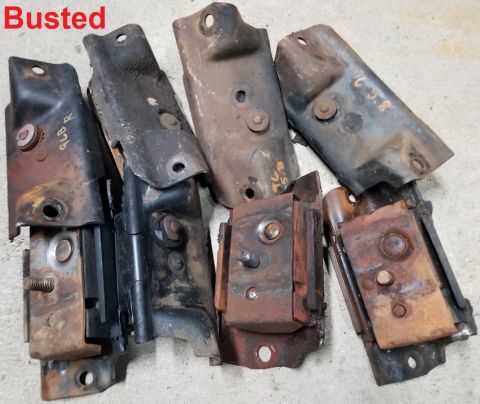 1983 Ford Bronco - These are all factory-original V8 (5.0L, 5.8L) engine mounts that have broken from normal driving. This is why poly mounts are better - the…