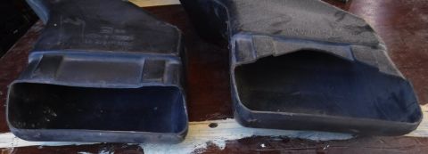 1992 Ford Bronco - Inlet side of the intake snorkel shaved to keep it from buckling in.