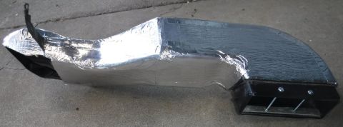 1992 Ford Bronco - Intake snorkel heat wrapped.