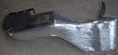 1992 Ford Bronco - Intake snorkel heat wrapped.