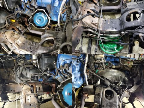 1989 Ford Bronco - You wouldn't think I had already spent 2 hours washing this truck, but the few clean spots give it away. The rust on the torque converter p…