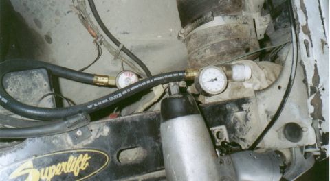 1980 Ford Bronco - The tank and cheap regulator and stuff are on the opposite fender. A full 2gal tank with the compressor running will run the impact in 5sec…