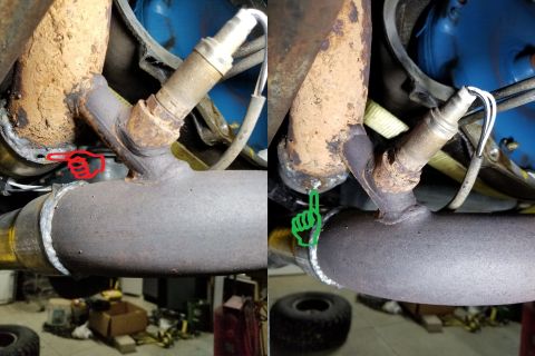 1989 Ford Bronco - This leak was easy to see & fill.