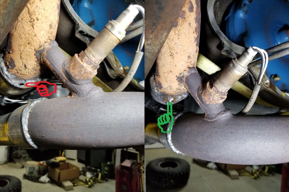 This leak was easy to see & fill.
