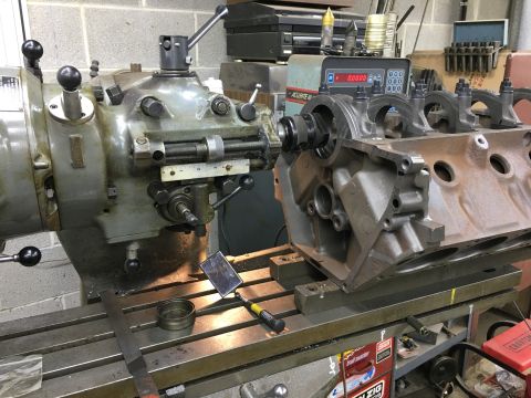 1979 Ford Bronco - New short block is going to use a one piece main seal so the block has to be updated to accept.