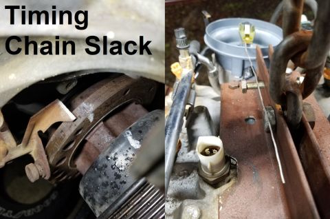 1993 Ford F-250 - This engine's timing chain slack is about 3 degrees with about 124K miles, so not enough to worry about. IF THE IMAGE IS TOO SMALL, click i…