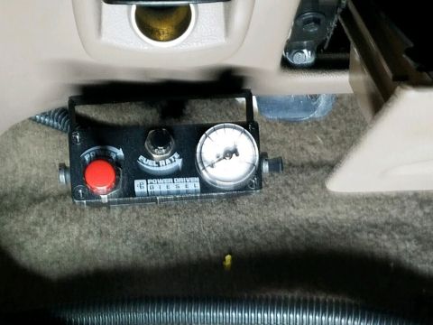1996 Ford Bronco - 20200227 - AFC Live unit mounted under the power point. It's recessed back a bit more since I hang a phone charger here pretty much constan…