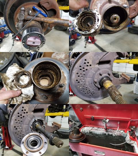 1989 Ford Bronco - All 6 cap screws were seized, but the internals weren't as bad as I expected. It looks like the wrong grease was used, but the bearings (ev…