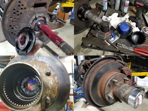 1989 Ford Bronco - I had to refill my grease gun, but the hub & spindle are as full as possible to keep water out, and to keep the bearings lubed. Although th…