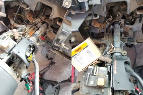 1997 Ford F-250 - These shifter bushings made it much easier to get out of Park, and the junkyard boot (which is NOT identical to the original) looks much be…
