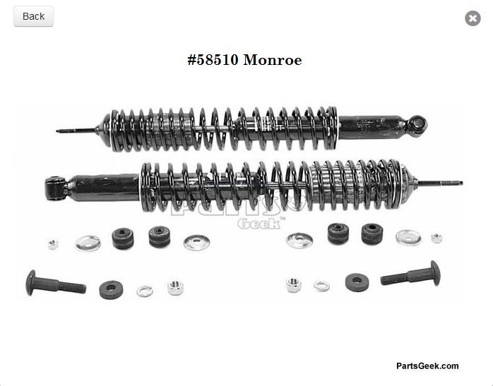 Monroe Rear load adjusting shocks. (Gas charged)