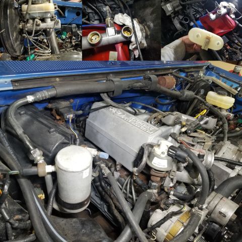 1989 Ford Bronco - I thought the master cylinder reservoir was dark at the bottom because of the shadow of the dark fluid in it. But when it stayed dark after…