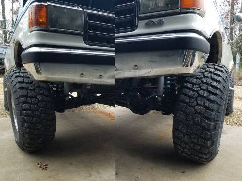1989 Ford Bronco - I'm not sure this can be aligned - it looks like the front springs are too tall.