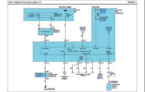 2010 Hyundai Genesis - This is a wiring diagram for daytime running lights, not a photo of a 2010 Hyundai Genesis.