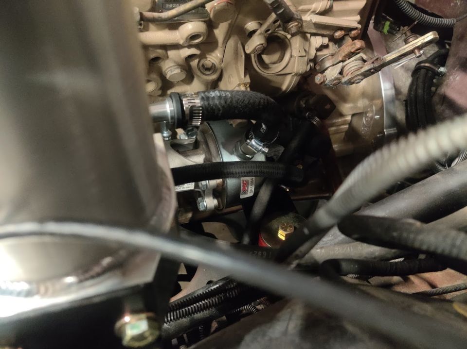 20200320 - Power steering lines have been run.