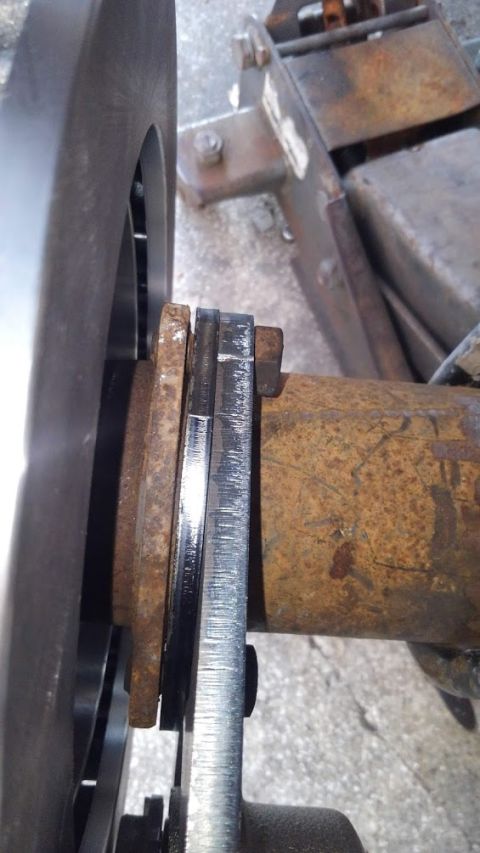 1996 Ford Bronco - many axles need the new backing plate to be shimed out to install. on both this and my F250s kit i needed to shim it out. my F250 i stacked…
