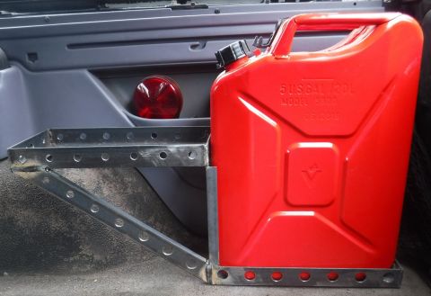 1992 Ford Bronco - Jerry can carrier "test fit."