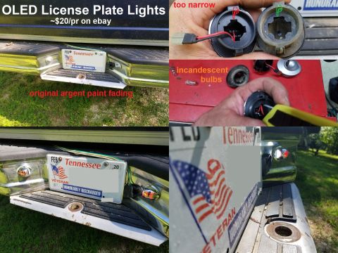 1995 Ford F-150 - These OLED license lamps will stay brighter longer. IF THE IMAGE IS TOO SMALL, click it. The brake lights are also LED, which requires this…